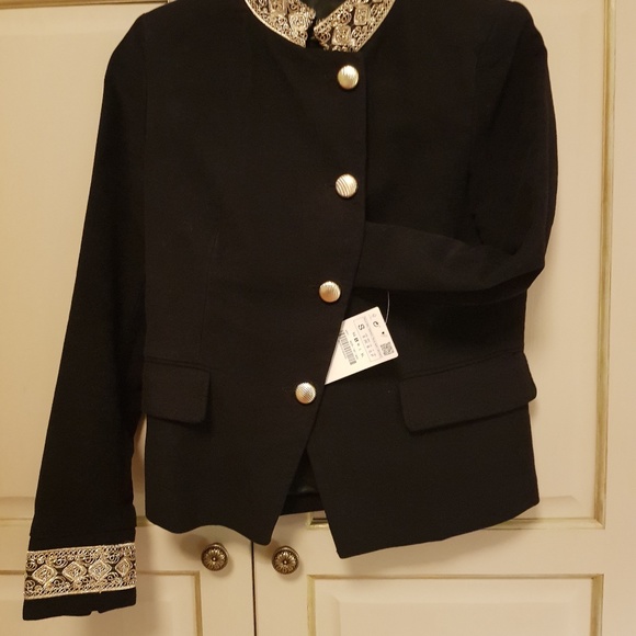 Zara Black Velvet Blazer / Jacket - Picture 7 of 7